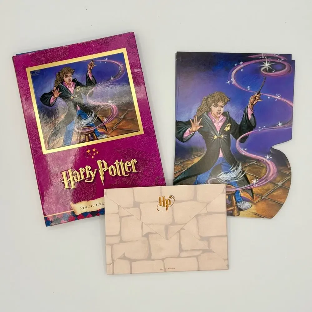 NEW Harry Potter Stationary Portfolio Set 12 Letterhead/ 14 Envelopes Birthday